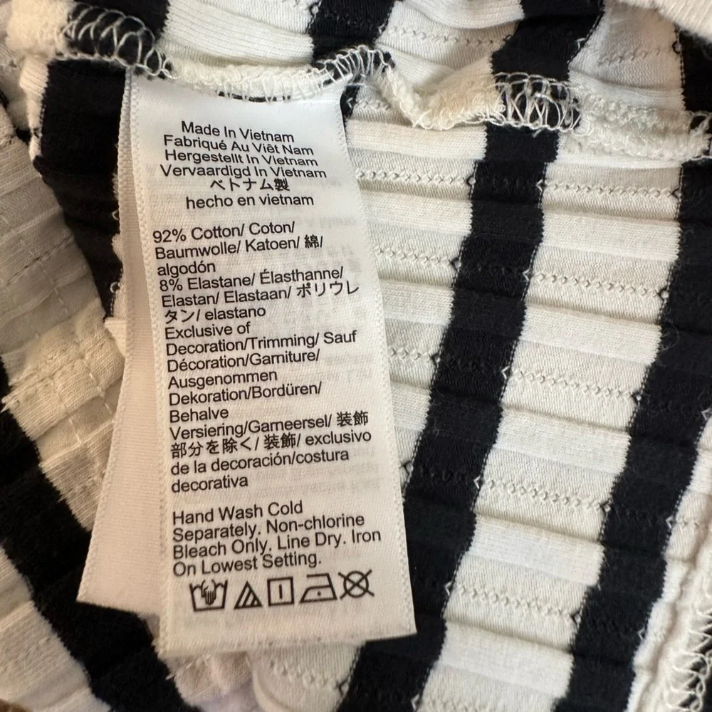 J.Crew Striped Rib Tee with Lace Trim – Size S - Picture 4 of 4